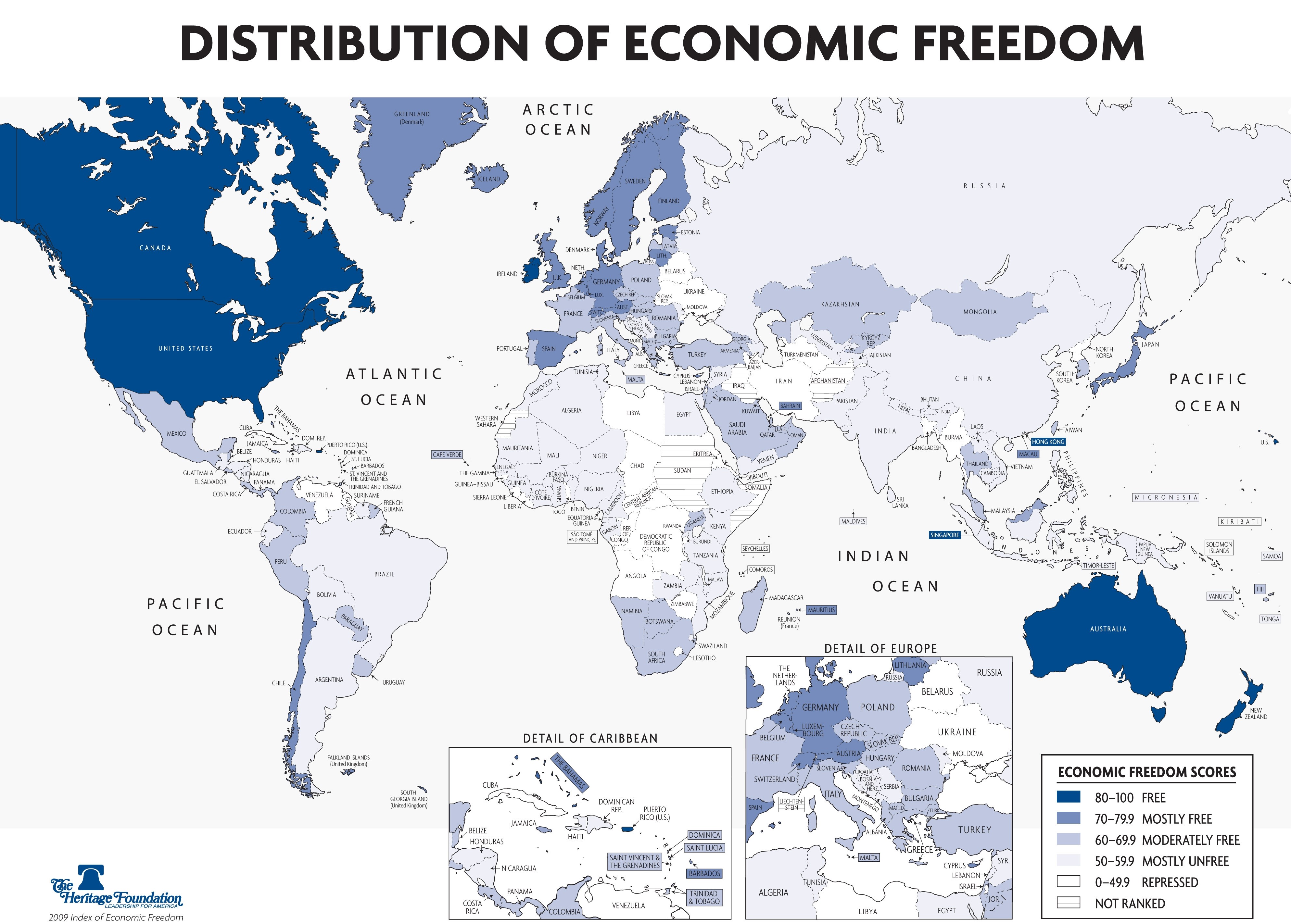 Индекс финансовых свобод, опубликованный Heritage Foundation