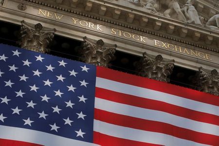 The U.S. flag is seen outside of the New York Stock Exchange (NYSE) in New York City, U.S., September 21, 2020. REUTERS/Andrew Kelly