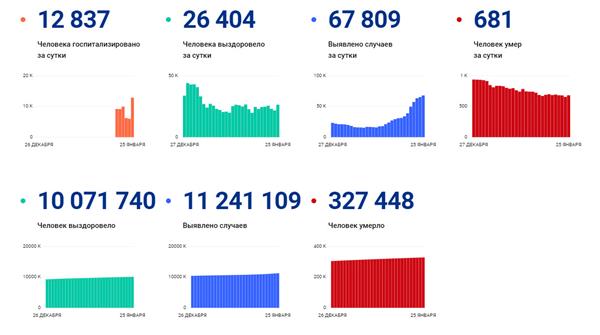 Статистика по коронавирусу в России, данные оперштаба