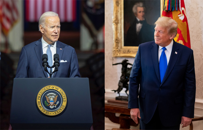 Байден и Трамп, фотоколлаж