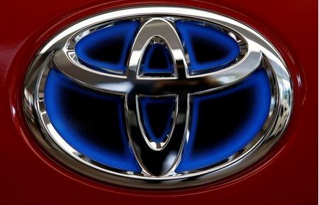 Toyota Motor Corp's logo on Estima Hybrid model is pictured at its headquarters in Tokyo, Japan, February 6, 2017. REUTERS/Kim Kyung-Hoo