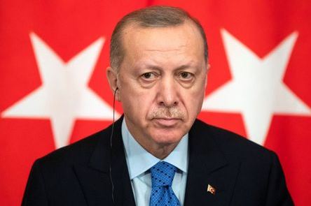 Turkish President Tayyip Erdogan attends a joint news conference with Russian President Vladimir Putin (not pictured) following their talks in Moscow, Russia March 5, 2020. Pavel Golovkin/Pool via REUTERS