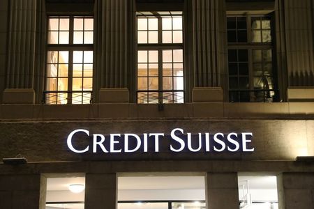 The logo of Swiss bank Credit Suisse is seen at a branch office in Bern, Switzerland October 28, 2020. Picture taken October 28, 2020. REUTERS/Arnd Wiegmann