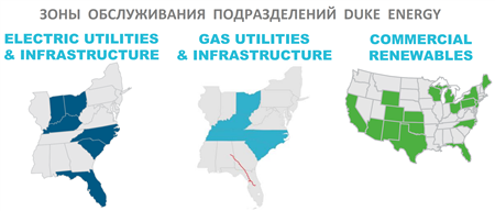 зоны обслуживания Duke Energy