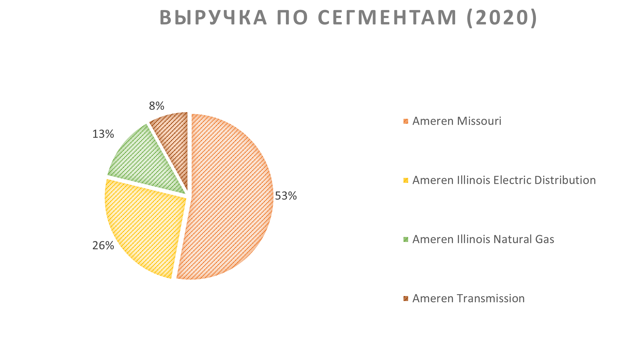 Выручка по сегментам (2020)