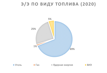 э/э по виду топлива (2020)
