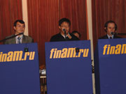 Первая тройка участников турнира Finam-Интеллект